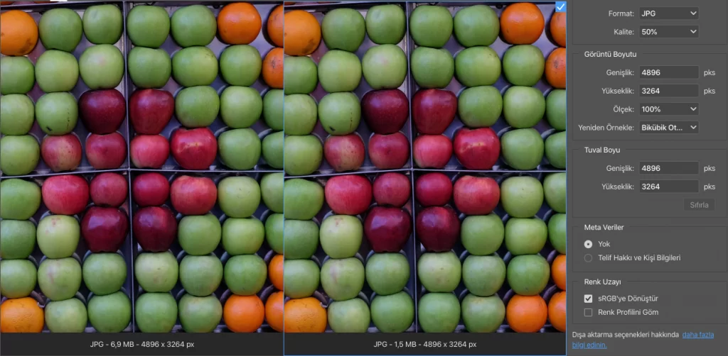 Adobe Photoshop Üzerinde Görsel Optimizasyonu & Kalitesi Ayarı