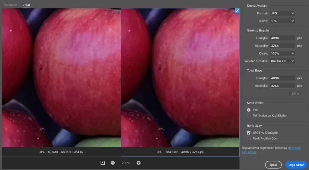 Adobe Photoshop Üzerinde Görsel Optimizasyonu & Kalitesi Ayarı