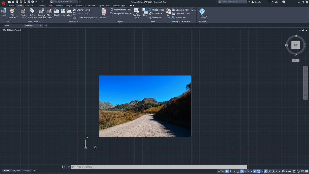 AutoCAD Paste Image