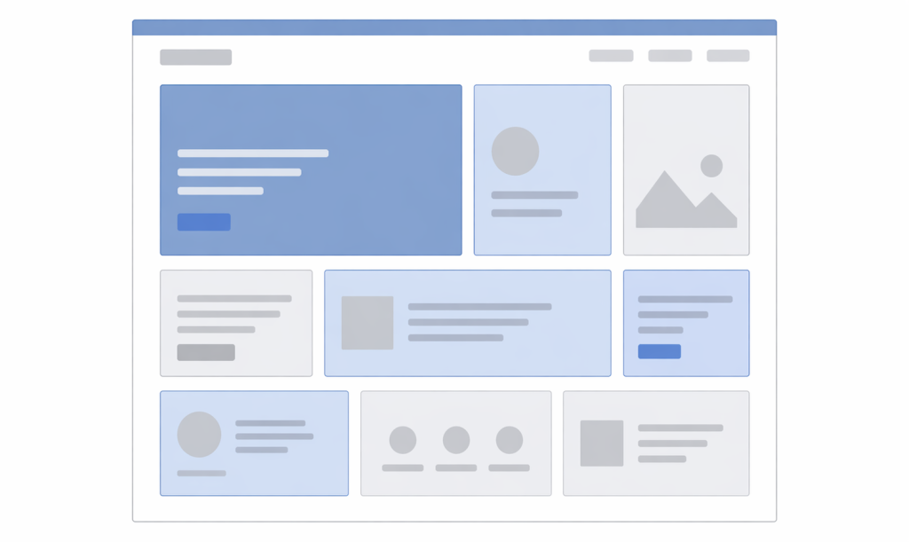 Bento Grid Website Layout