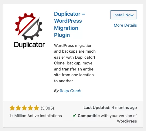 Duplicator WordPress Migration Plugin