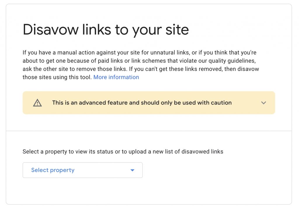 Disavow Google Backlink