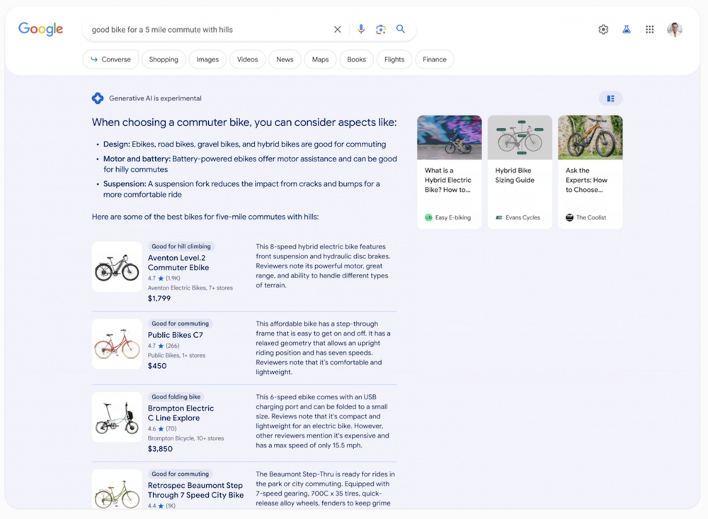 Google Generative AI Shopping