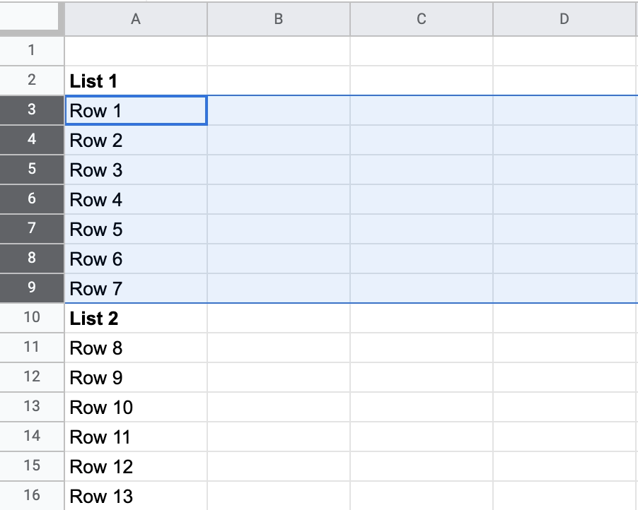 Google Sheets Group Rows