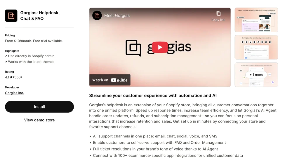 Gorgias Helpdesk