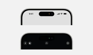 Was bedeuten die grünen und orangen Punkte auf dem iPhone?