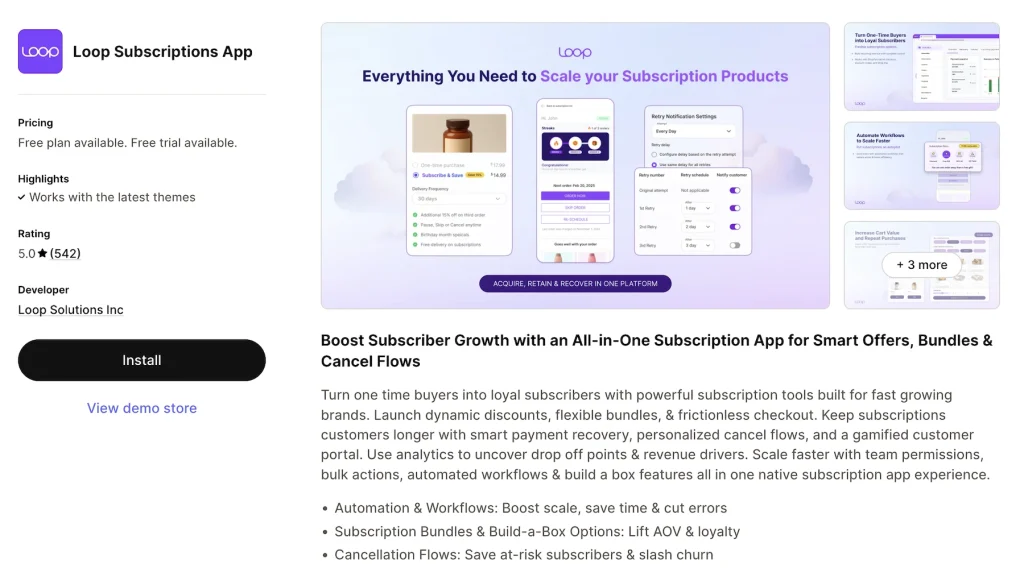Loop Subscription App