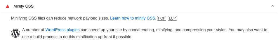 PageSpeed Minify CSS
