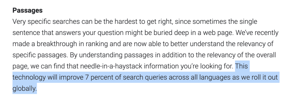 Passage Indexing
