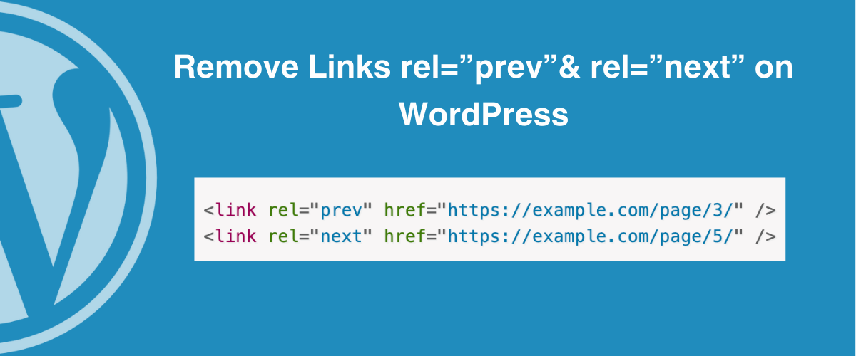 Remove Prev & Next Links On WordPress