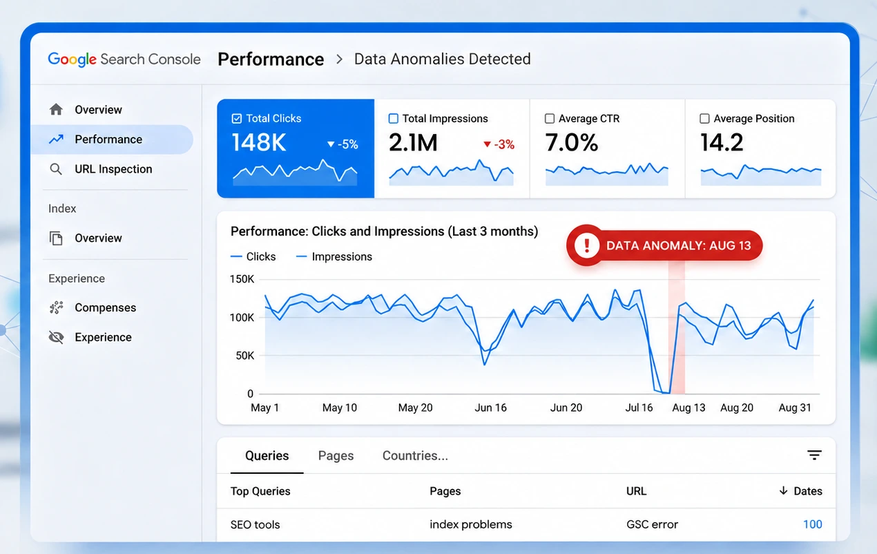 Google Search Console Data Anomalies: August 13, 2026 Logging Errors