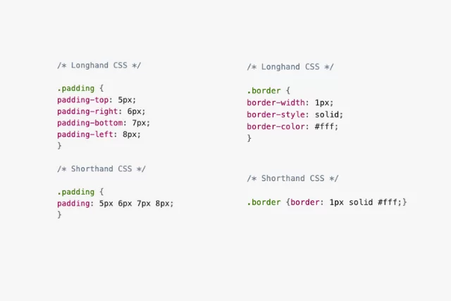 Shorthand CSS und Longhand CSS