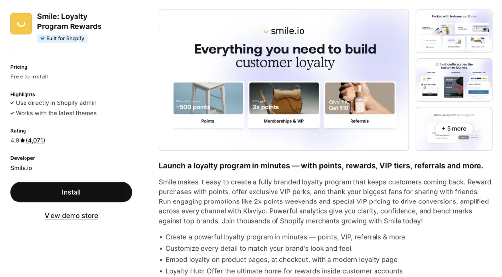Smile Loyalty Program Rewards