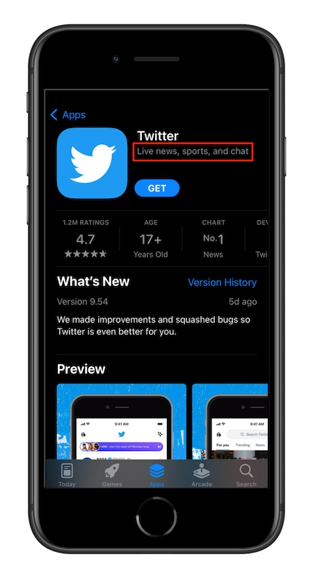 App Store Subtitle