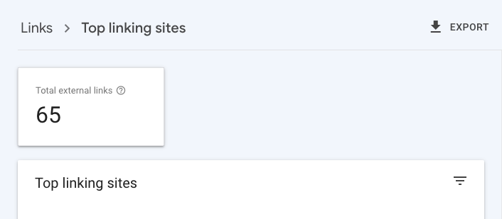 Search Console Top Linking Sites