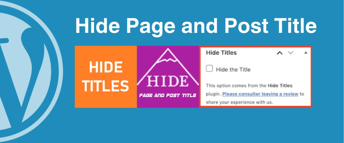 WordPress Hide Title Methods Header Image